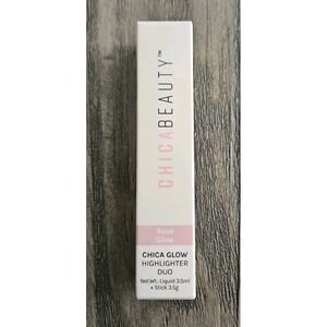 CHICA BEAUTY Rose Glow Highlighter Duo Stick NIB
